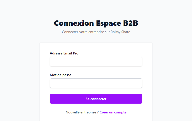 Page de connexion de RoissyShare